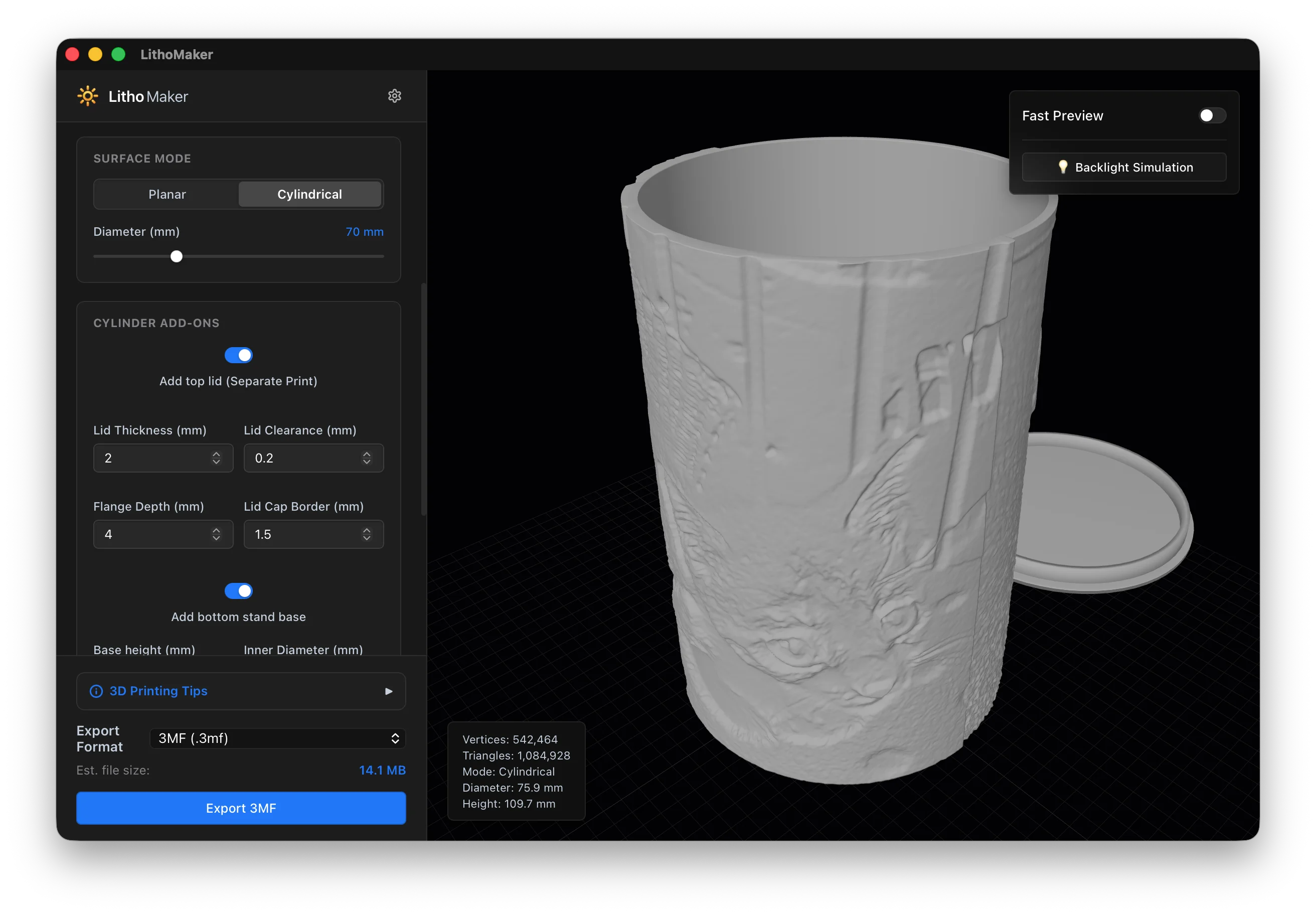 Cylinder Model View