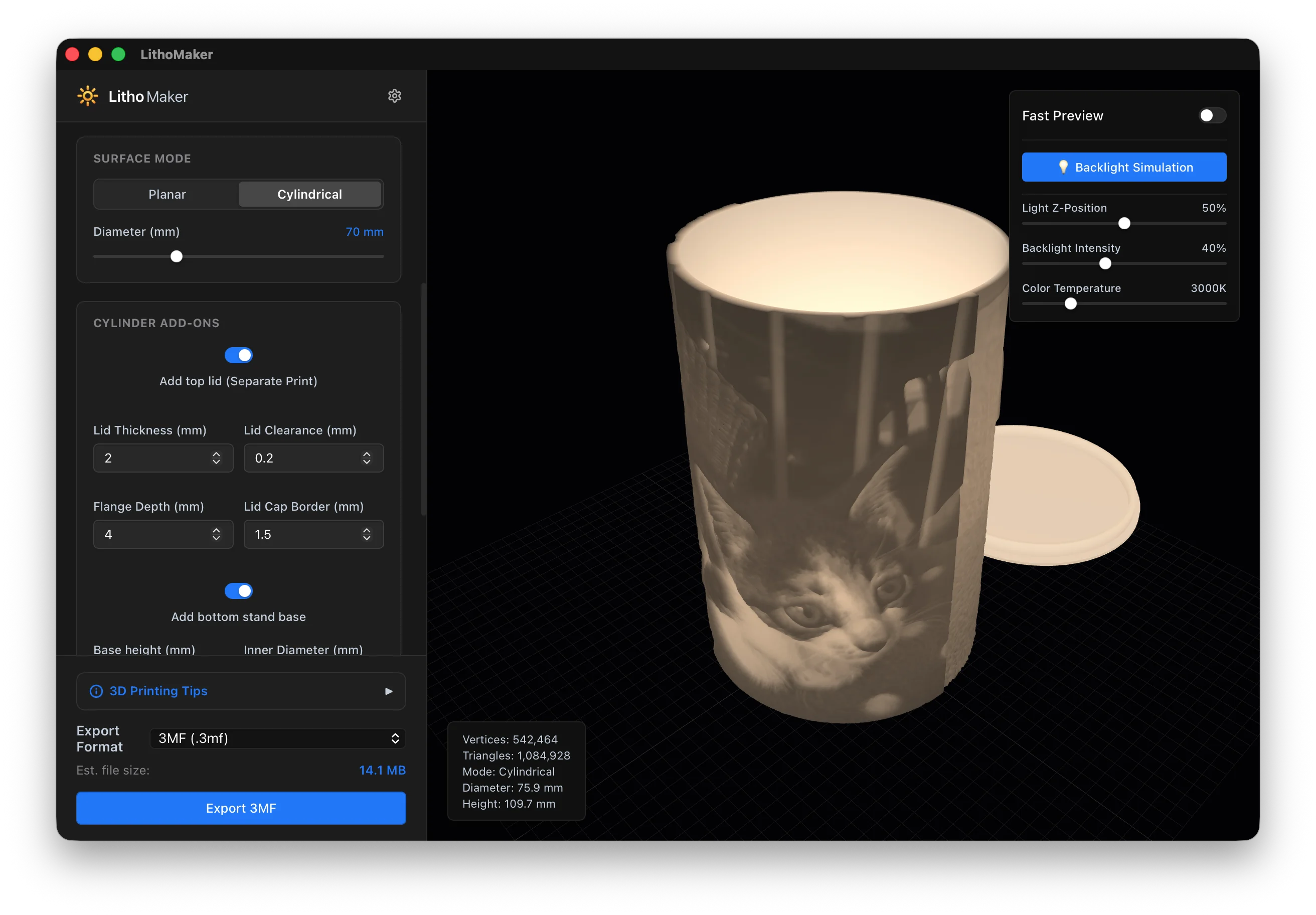 Backlight Simulation